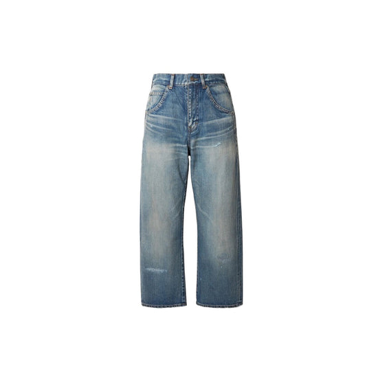 Saint Laurent Sandy Blue Cropped Straight jeans