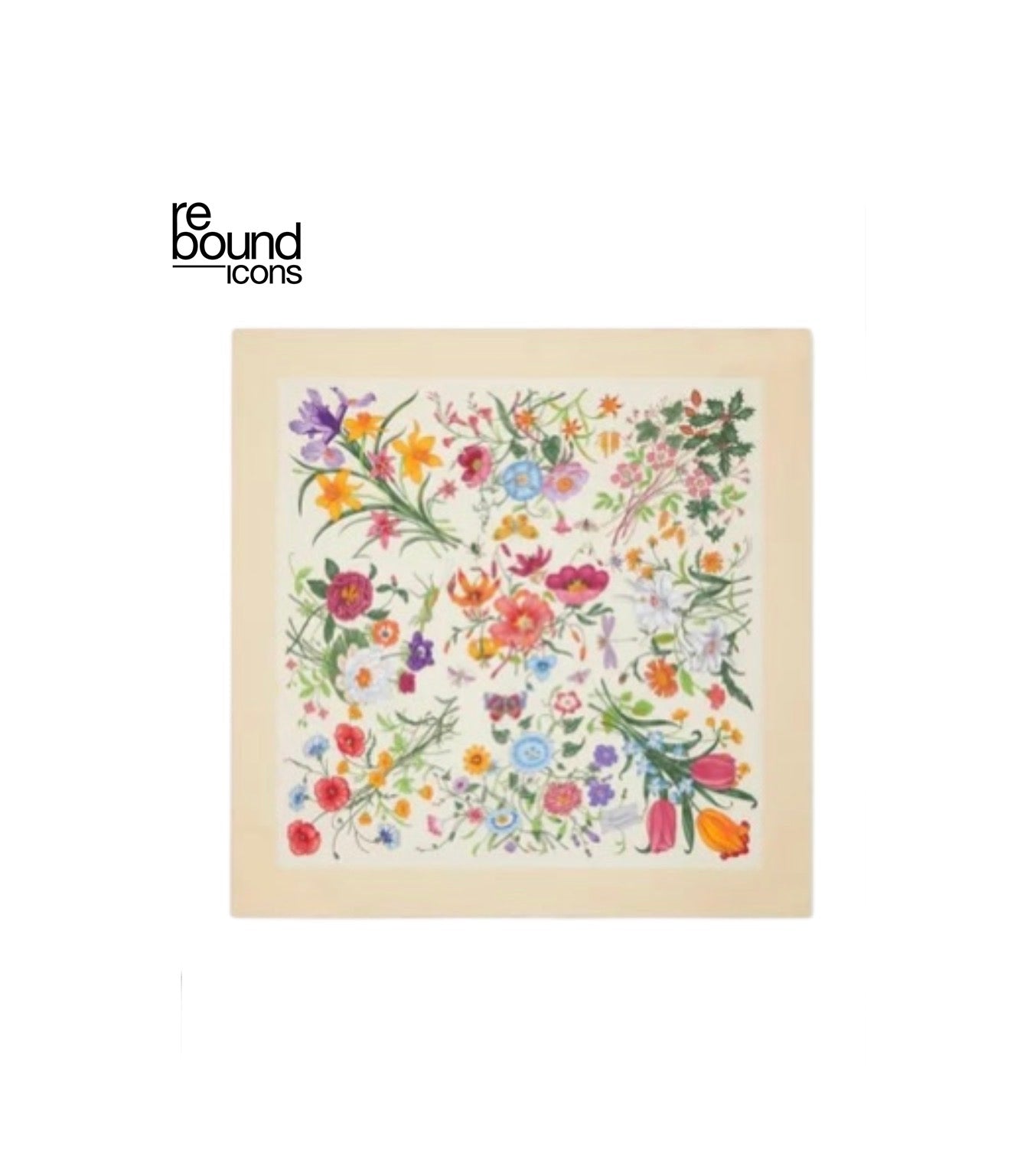 Vintage Gucci Silk Floral Scarf