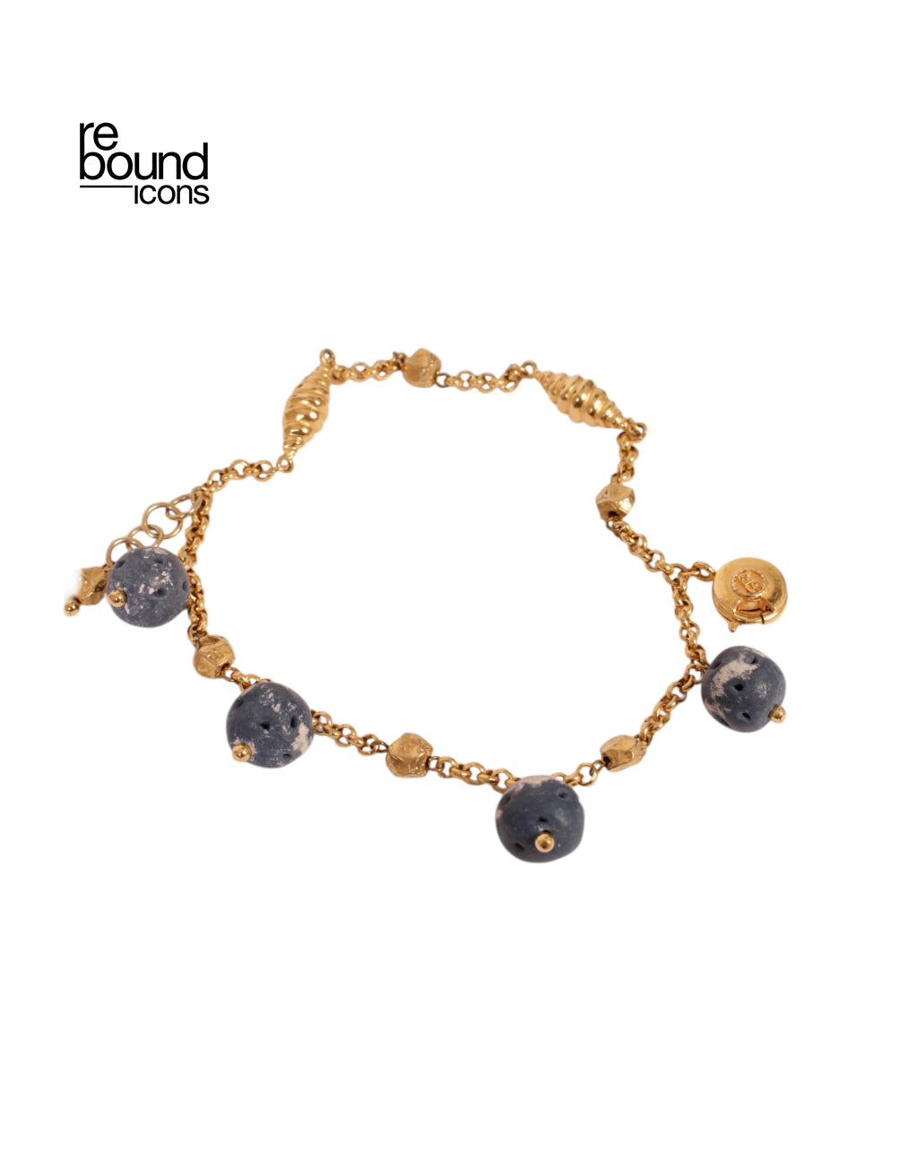 Vintage Sonia Rykiel Blue Ball Bracelet