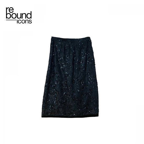Load image into Gallery viewer, Vintage YSL Black Sequin Skirt
