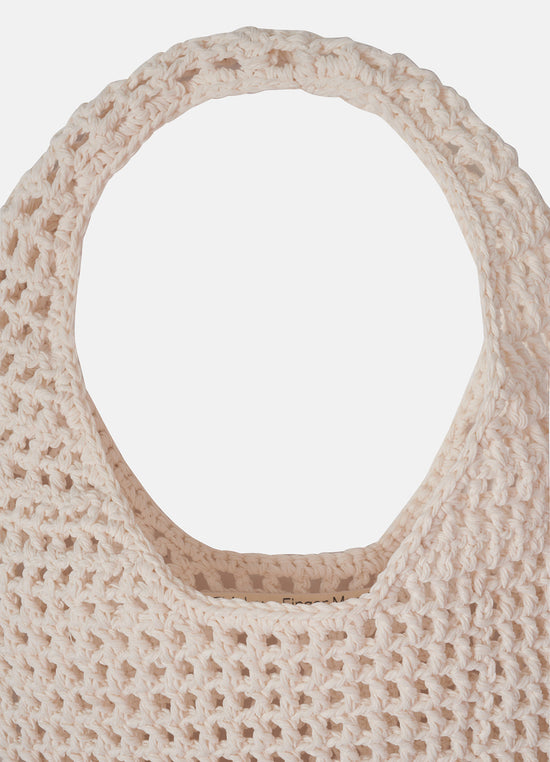 Lexx Finger Marché Ivory Hand Knitted Hobo Bag
