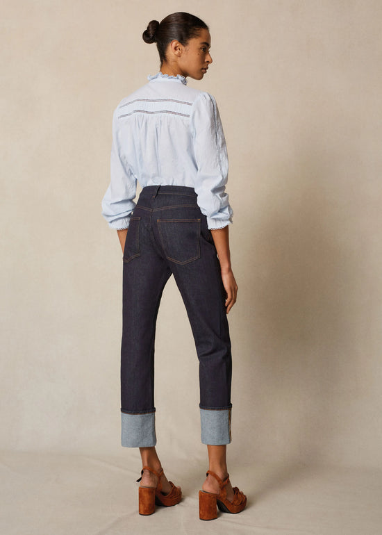ME+ EM Authentic Straight-Leg Turn-Up Jeans