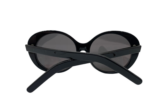 Cutler & Gross Black Round Mirrored Sunglasses