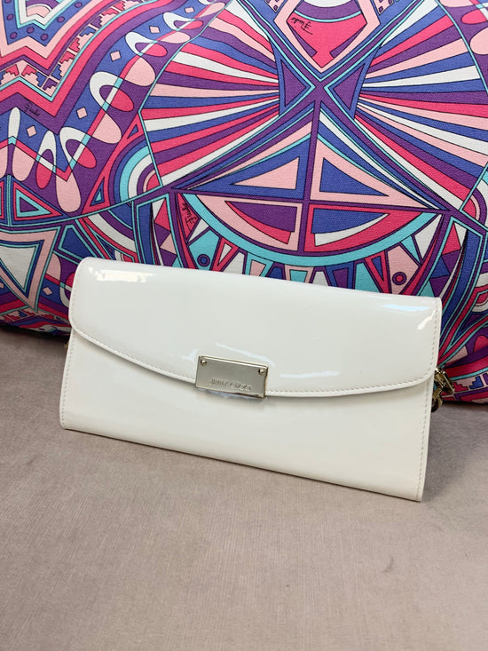Jimmy Choo Patent White Leather Clutch bag