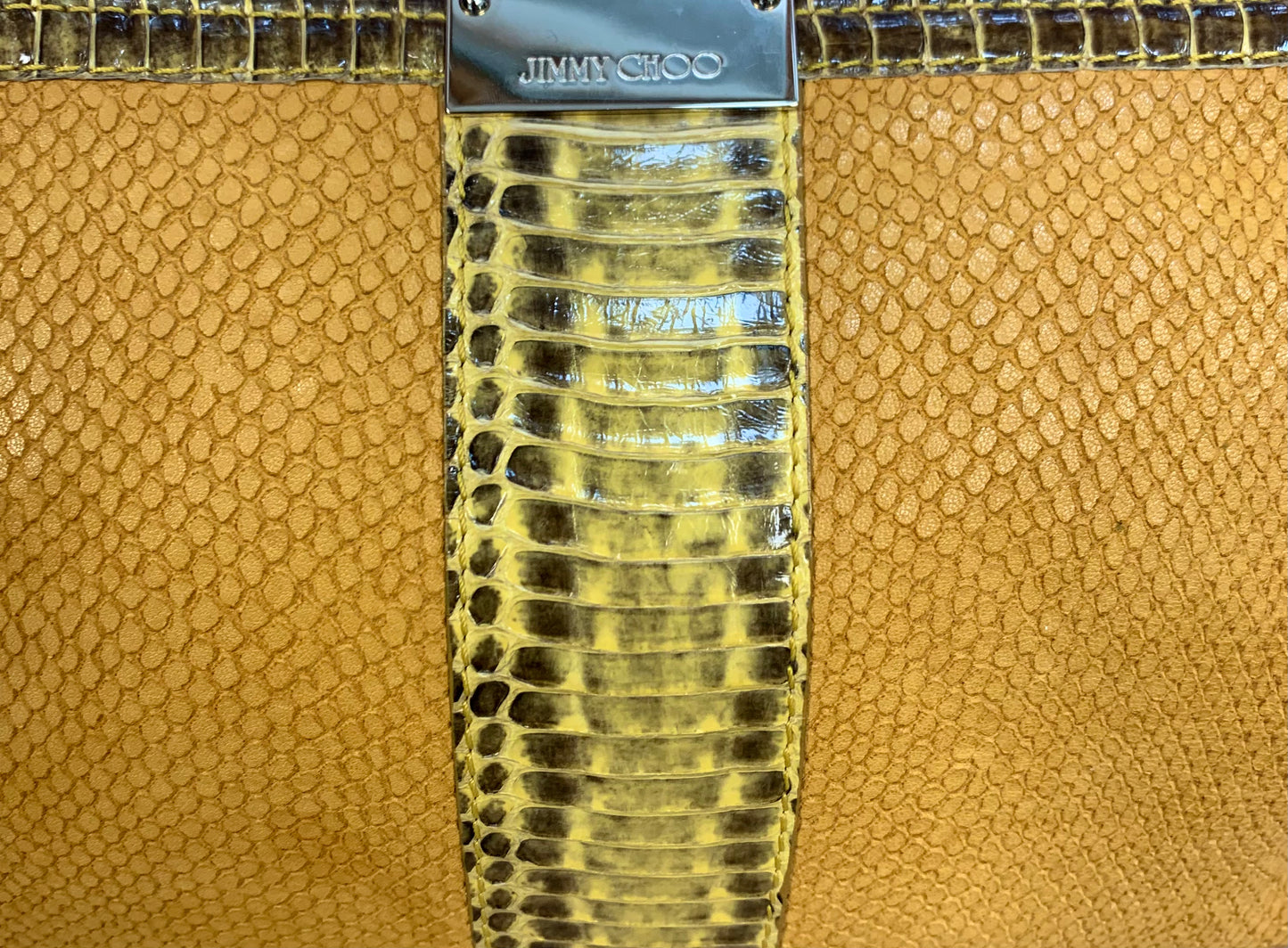 Jimmy Choo Yellow Suede Clutch Bag