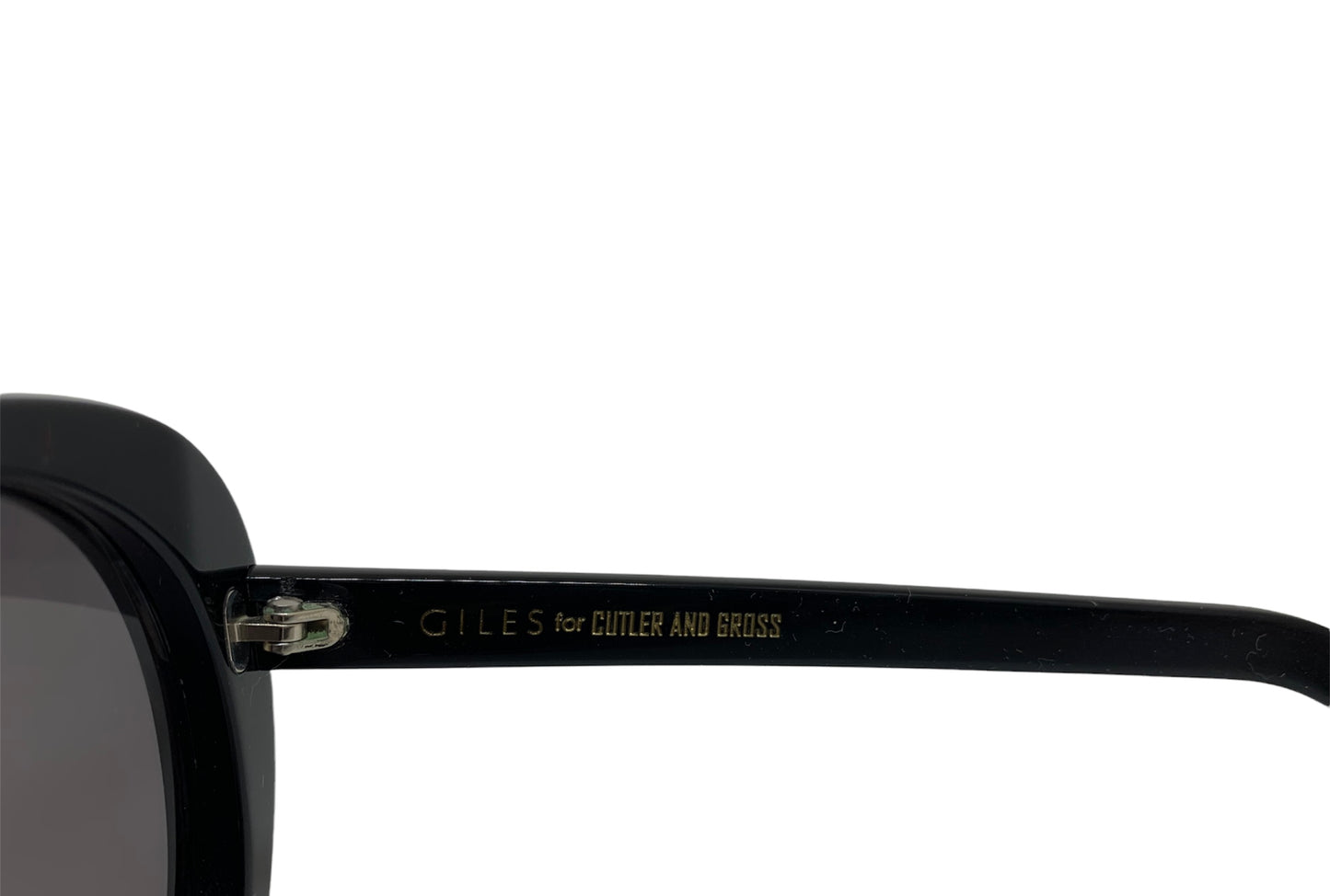 Cutler & Gross Black Round Mirrored Sunglasses