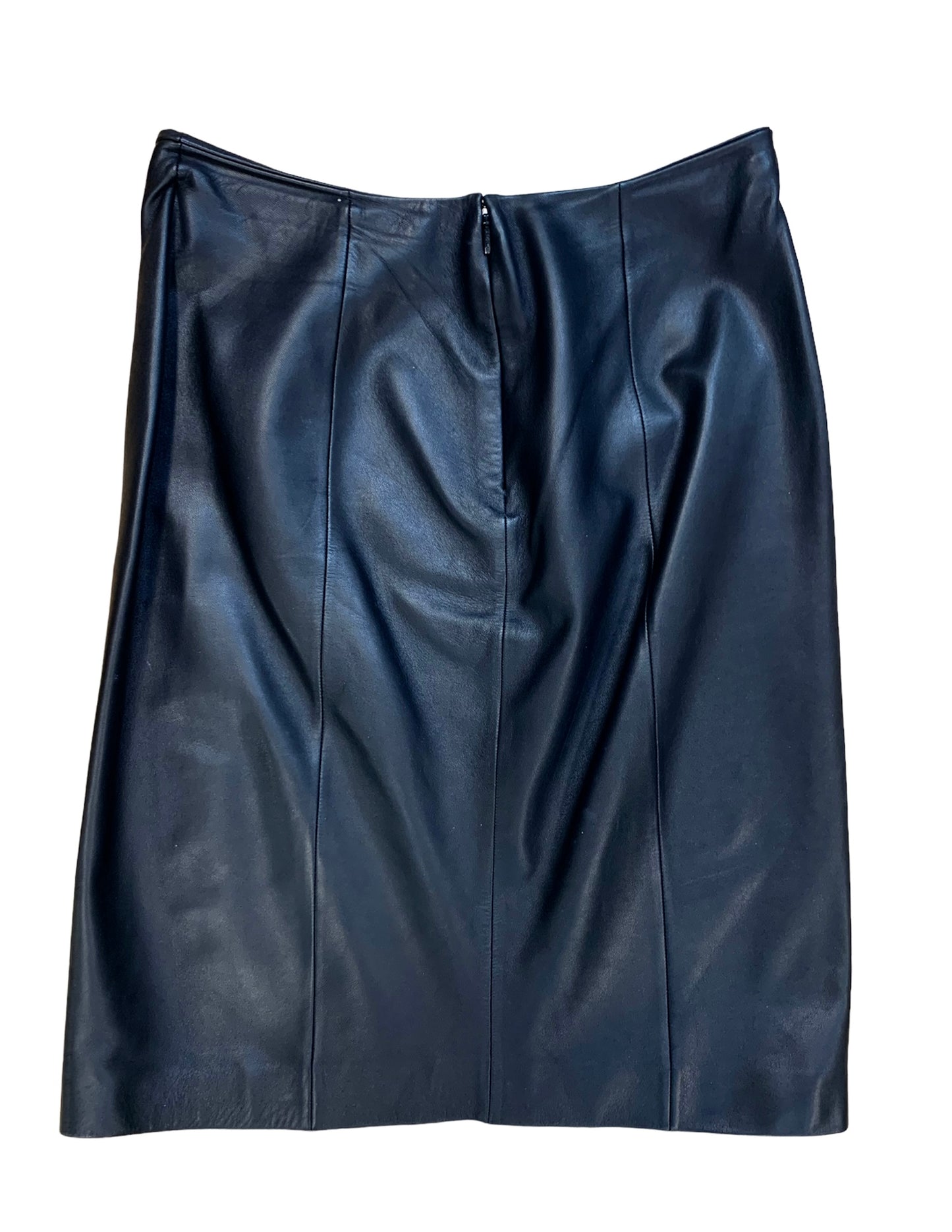 Load image into Gallery viewer, Vintage Loewe Black Leather Skirt

