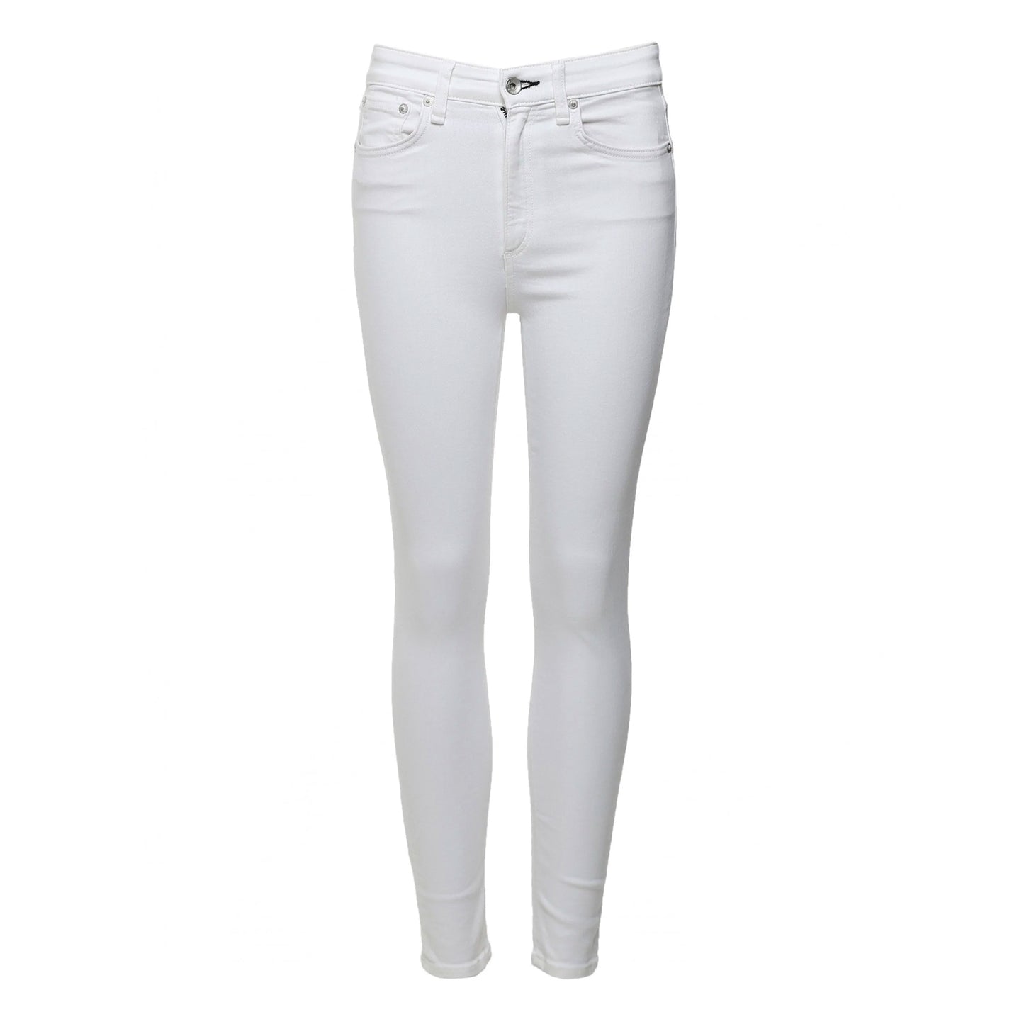 Rag & Bone White Skinny Mid-Rise Jeans