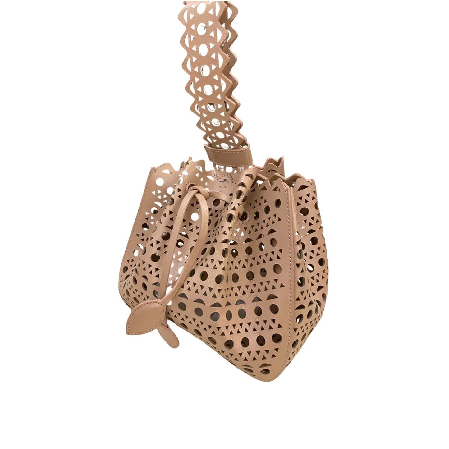 Alaia Dusky Rose Bucket Bag - as new
