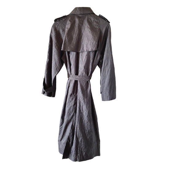 Vintage Grey Jean Bailly Crinkle Trench