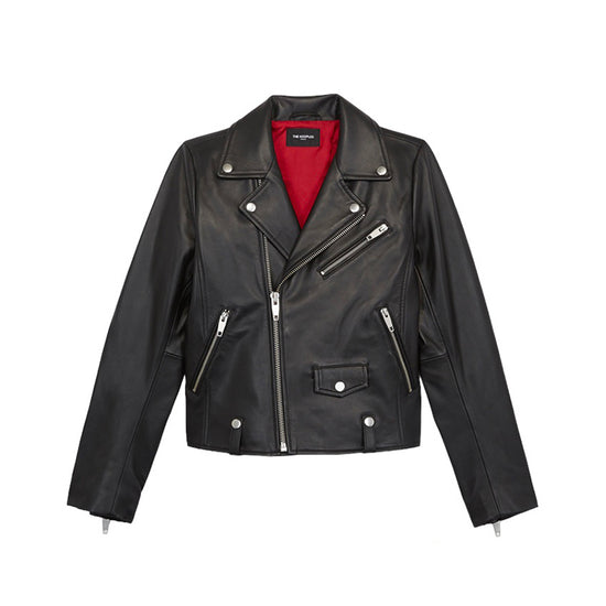Load image into Gallery viewer, The Kooples Black Leather Biker Jacket
