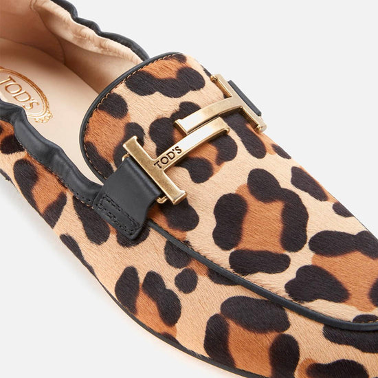 Load image into Gallery viewer, Tod&amp;#39;s Double T Leopard Print Loafers
