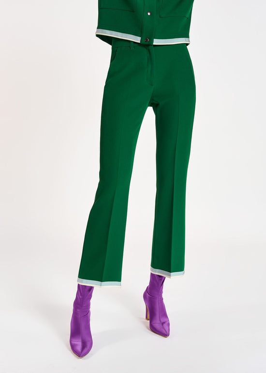Essentiel Antwerp Green Flared Pants