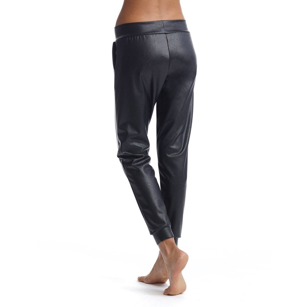 Load image into Gallery viewer, Commando Faux Leather Black Joggers-NWT
