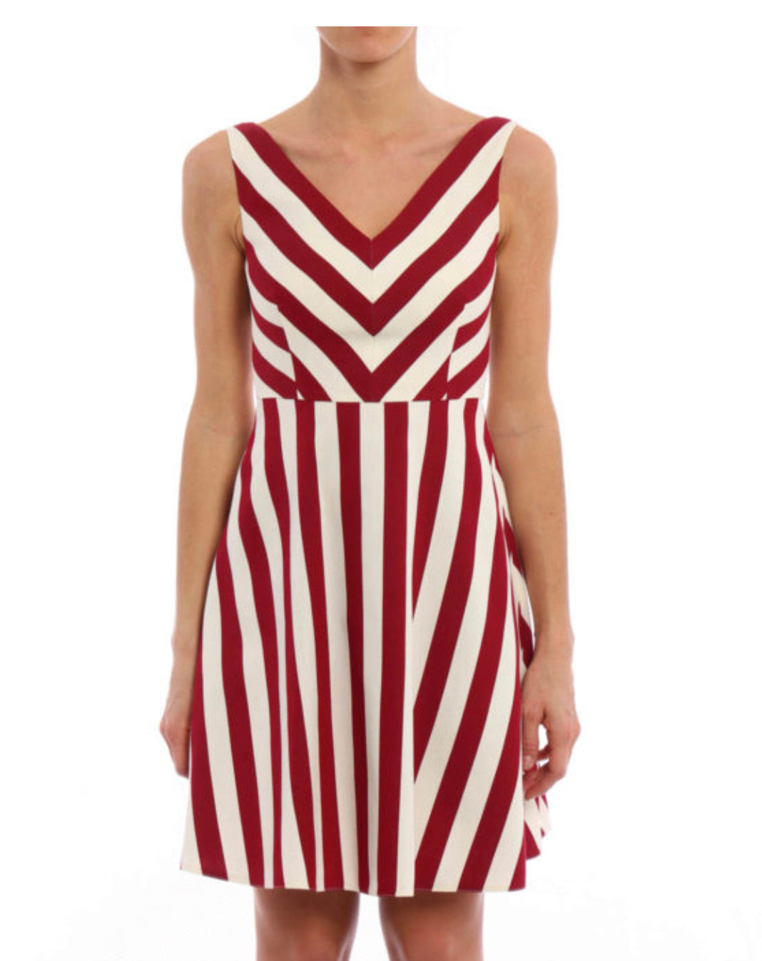 Valentino Red Striped Dress