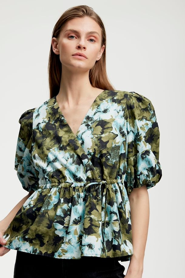 Load image into Gallery viewer, Gestuz Cotton Floral Wrap Top - nwt
