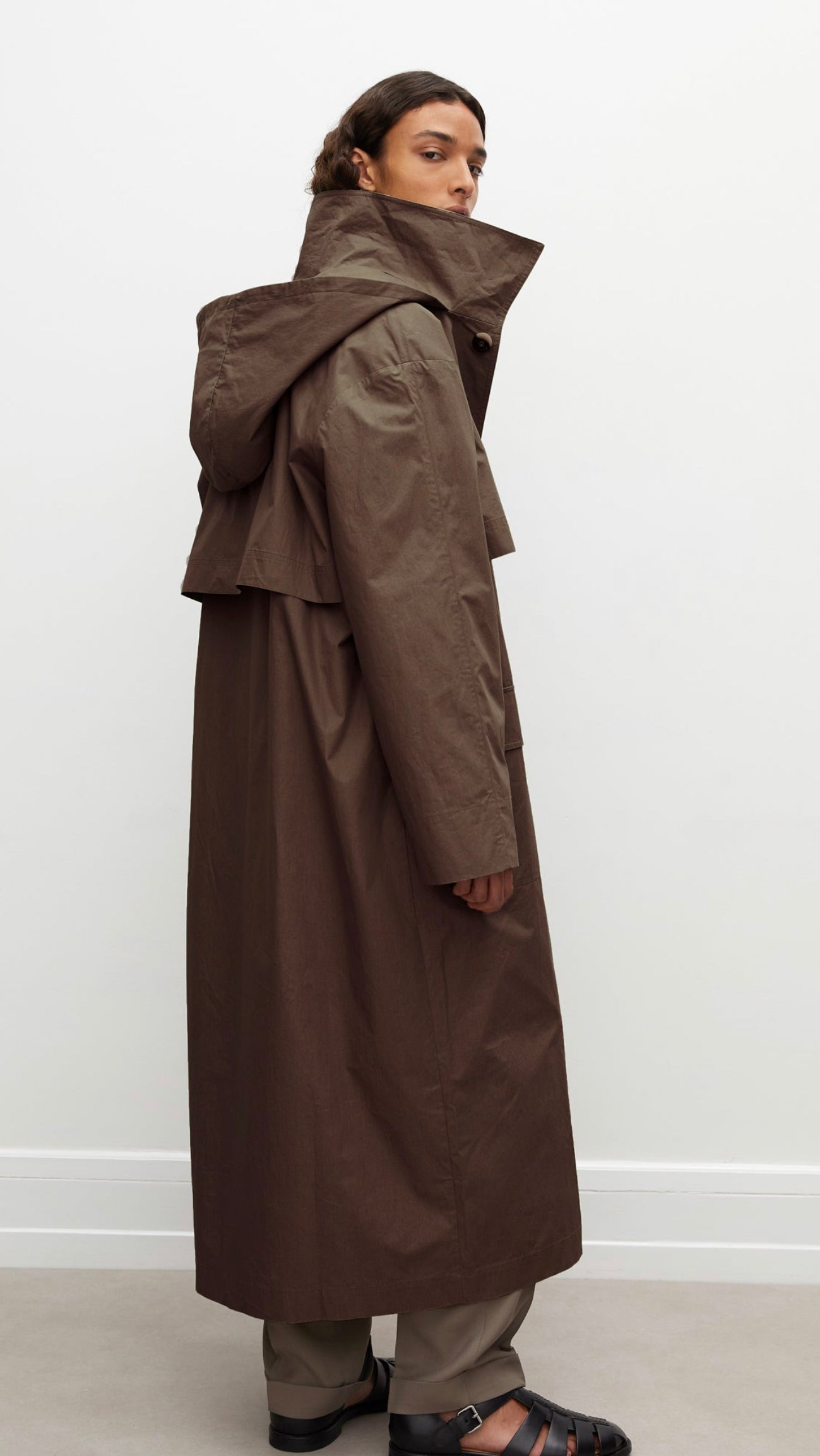 Rohe Brown Hooded Trench Coat - NWT