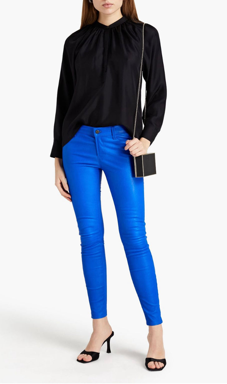 J Brand Blue Leather Trousers