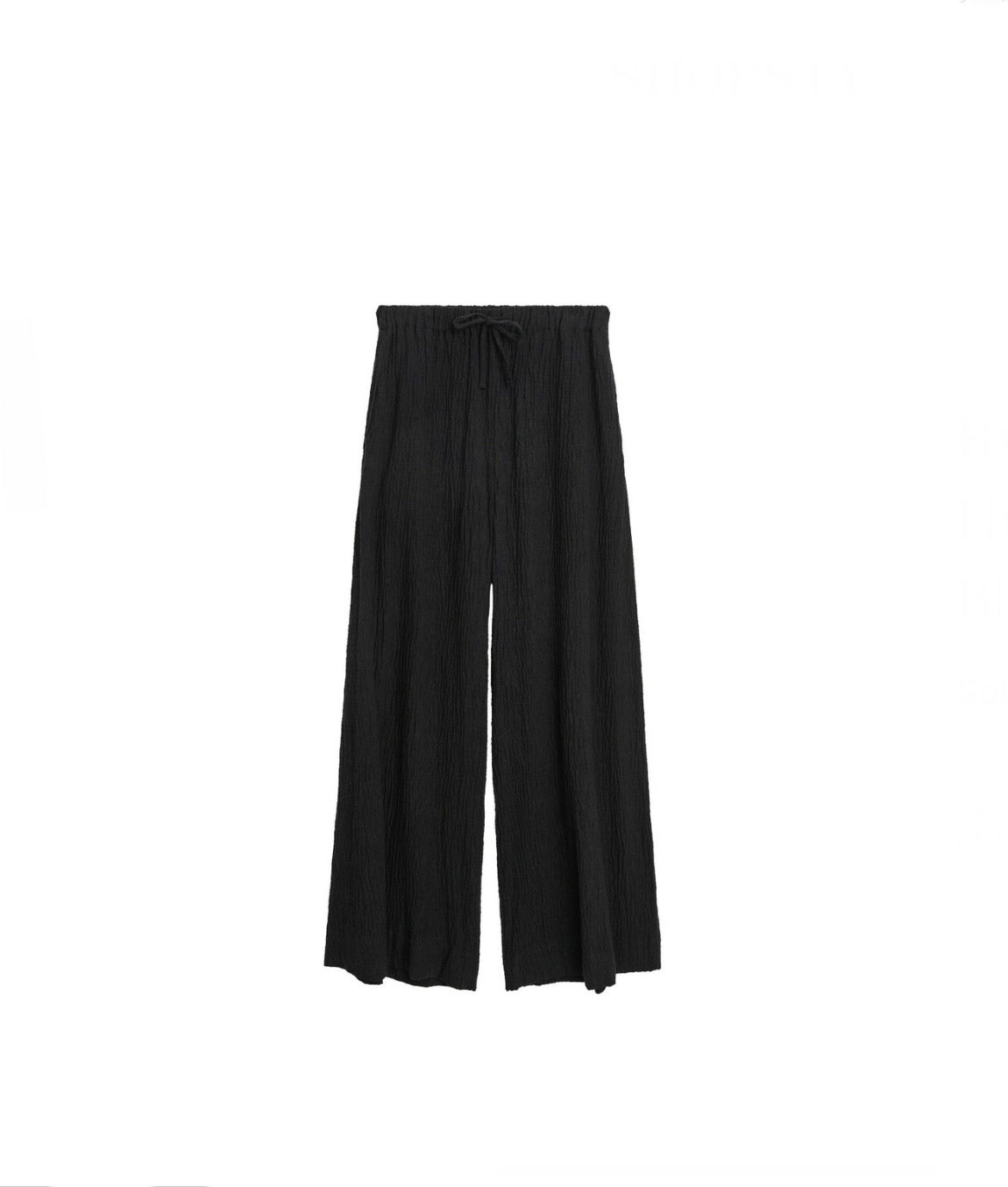 Load image into Gallery viewer, Malene Birger Black Pisca Tie Waist Trousers
