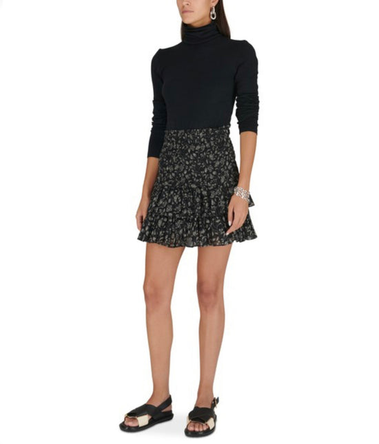 Load image into Gallery viewer, Isabel Marant Black White Floral Skirt
