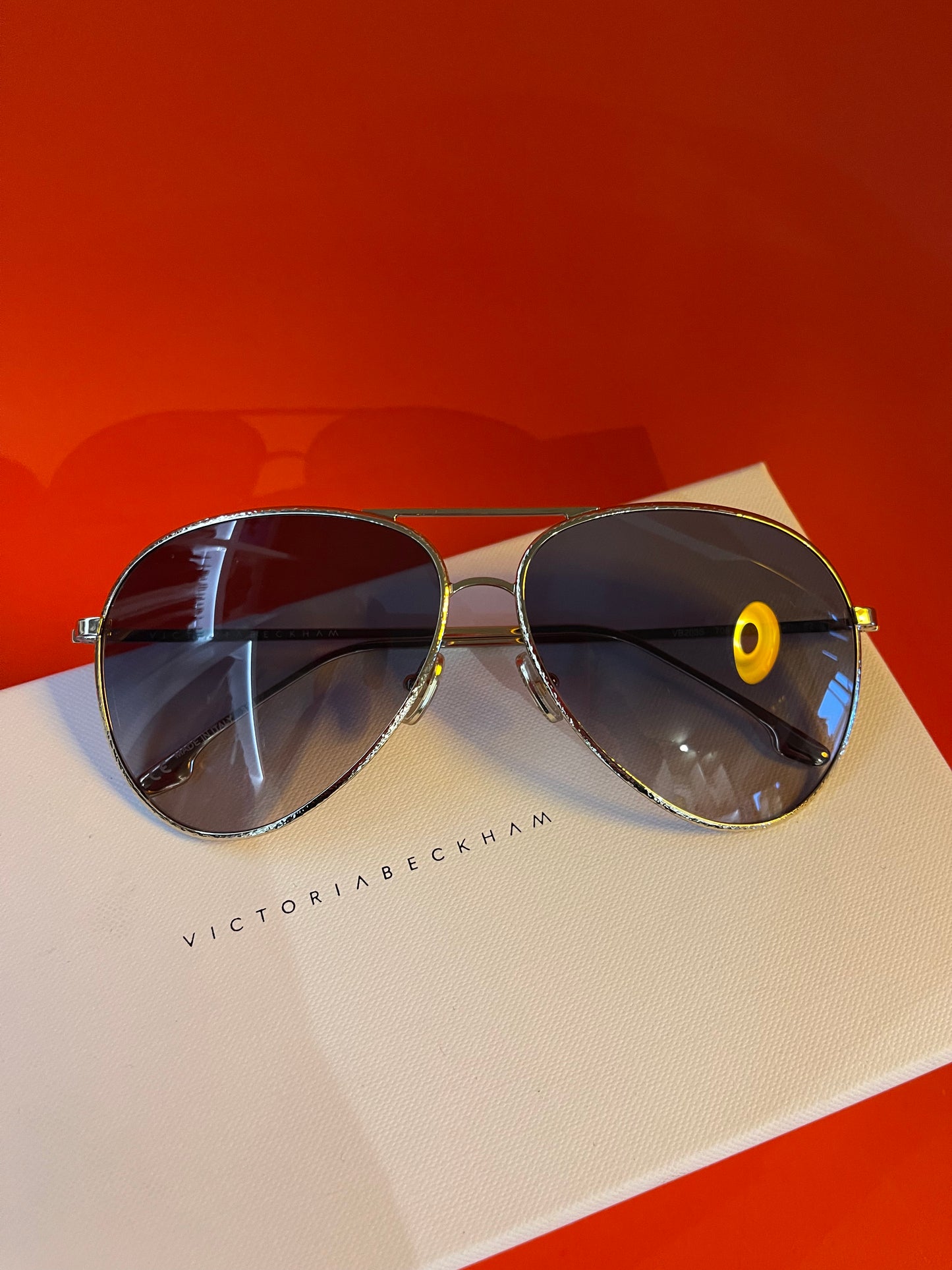 Victoria Beckham Gold Aviator Sunglasses