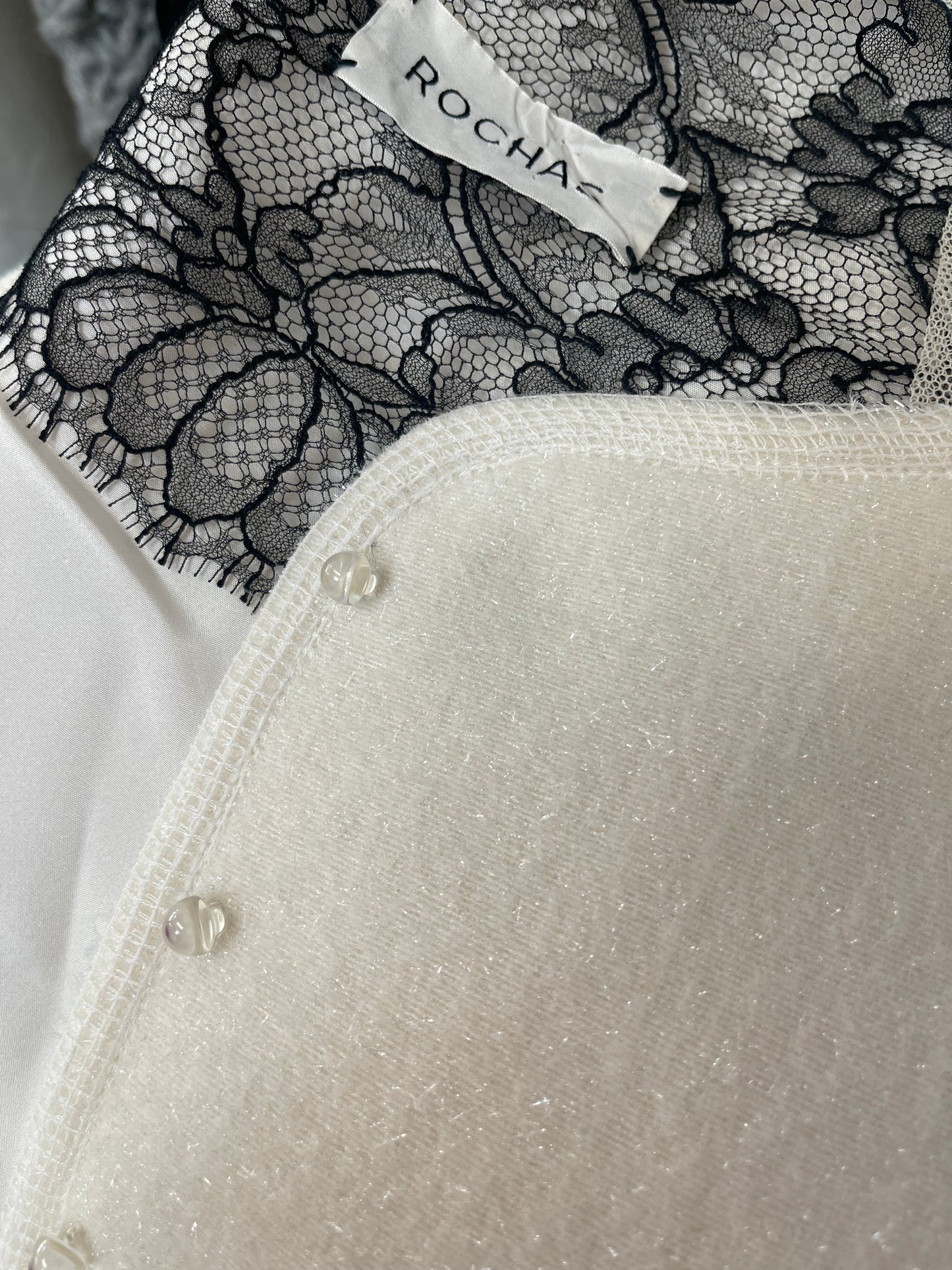 Vintage Rochas Cream Shimmer Jacket