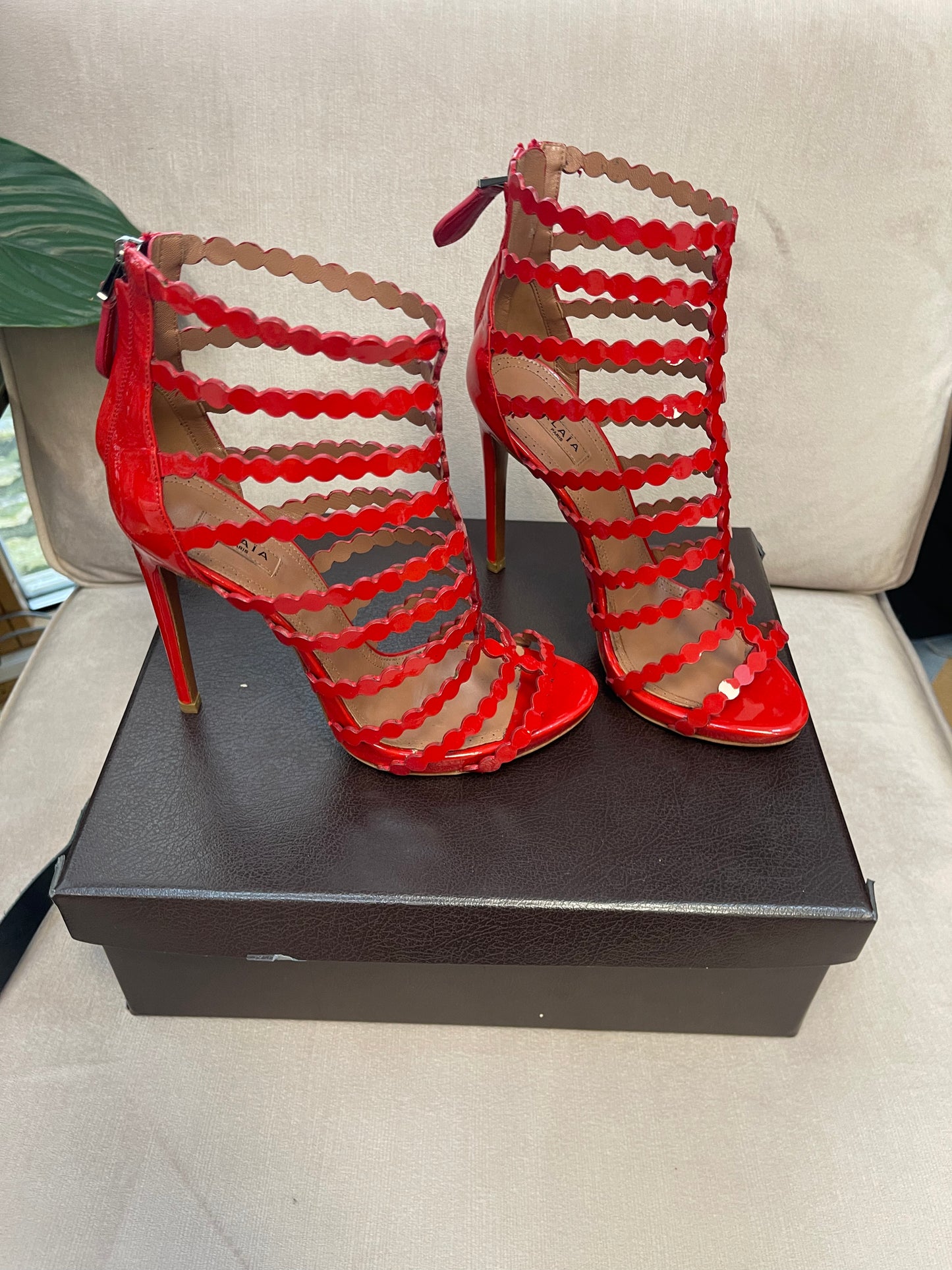 Load image into Gallery viewer, Alaia Red Patent Heels - nib

