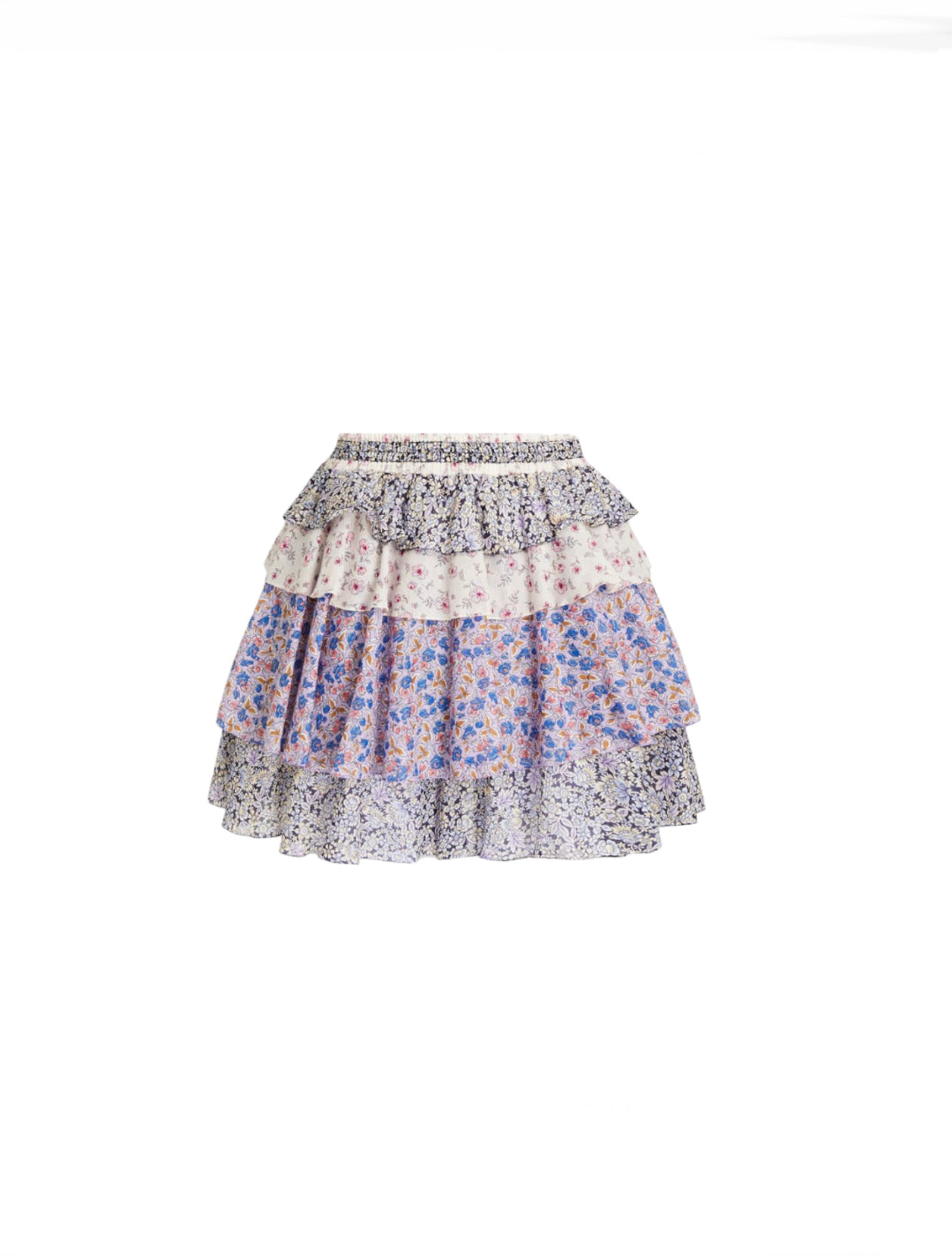 Load image into Gallery viewer, Maje Cotton Floral Tiered Skirt
